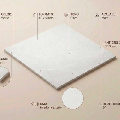 Porcelánico blanco 60x60
