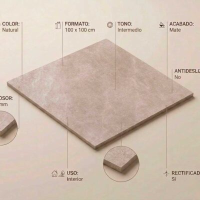 Baldosa porcelánica Nuances Natural de 100