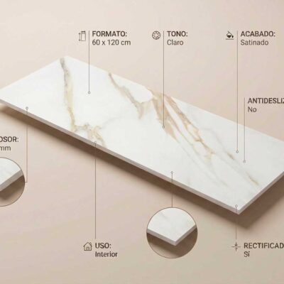 Un azulejo porcelánico Antik
