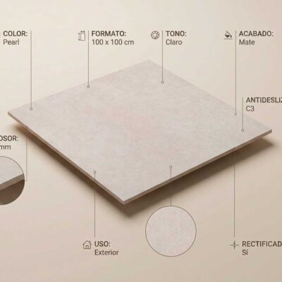 Un suelo porcelanico Hardy Pearl