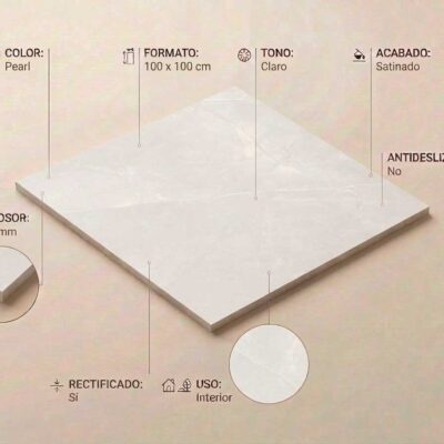 Baldosa porcelánica Milden Pearl 100