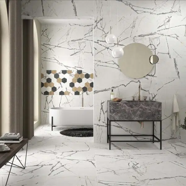 baños imitacion marmol lagom white