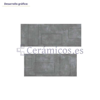 Suelo porcelánico Autore efecto cemento grafito 60x120 cm C3