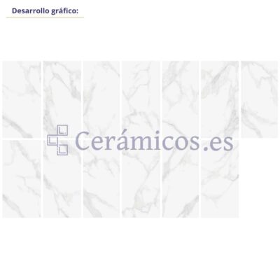 Suelo porcelánico Hemnes efecto mármol blanco 60x120 cm C1 ARTENS