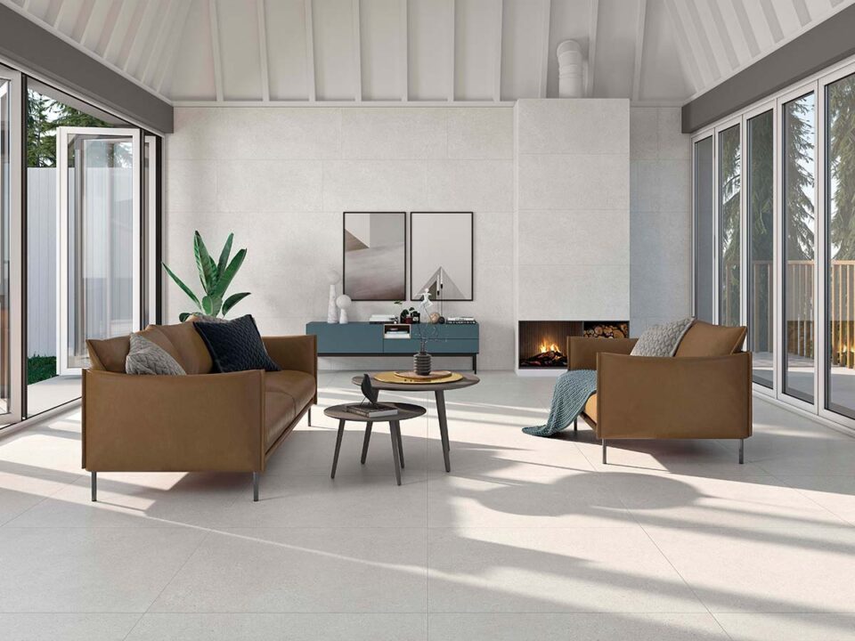 Porcelánico Homestone Pearl 100×100 cm MT Rect Inout