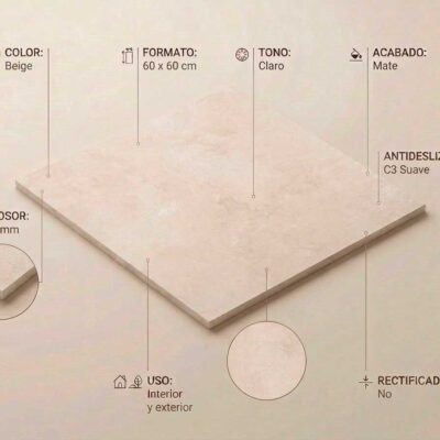 Azulejo porcelánico beige