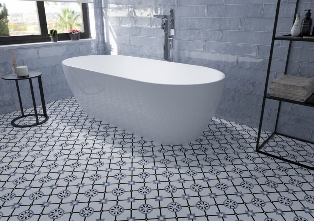 Porcelánico Alba Azul 22,5 x 22,5 cm MT