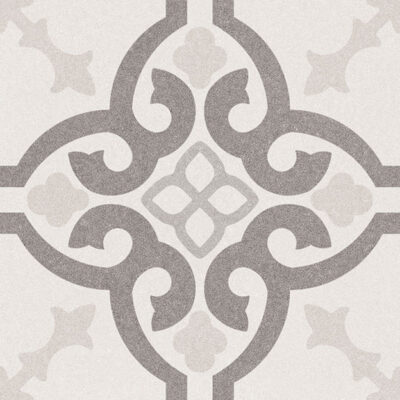 Azulejo Porcelánico Bolonia Gris Imitación Hidráulico