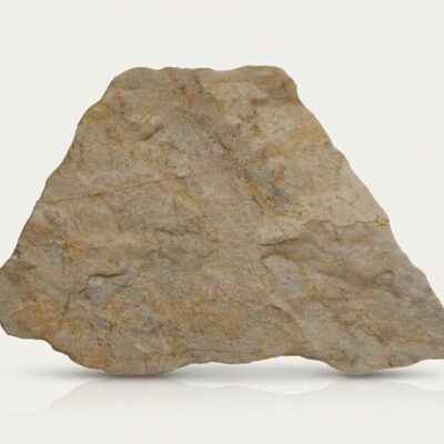 Muestra de baldosa porcelánica Montesa marrón con textura de piedra natural. Ideal como suelo porcelánico marrón.