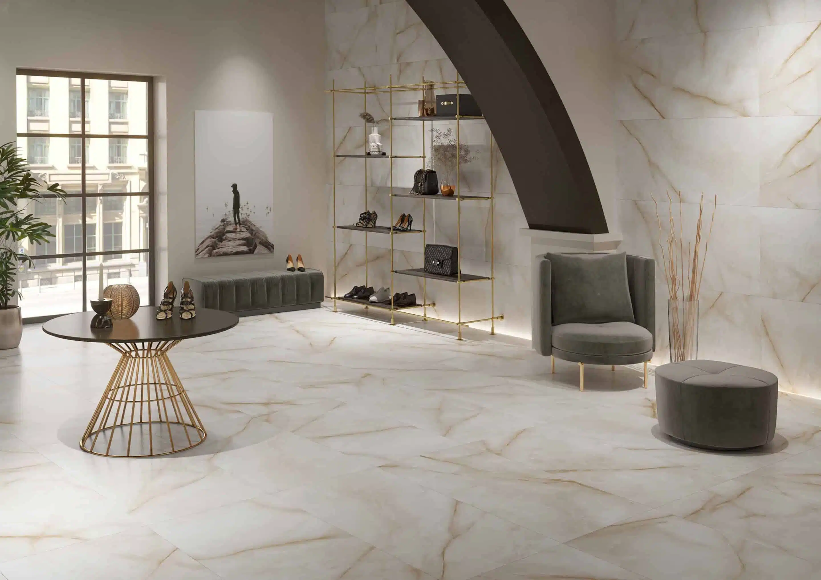suelo porcelanico imitacion marmol beige Baltra Ivory 60x60 cm