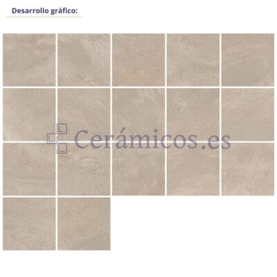 Suelo cerámico Ardila efecto piedra natural 59.5x59.5 cm C3