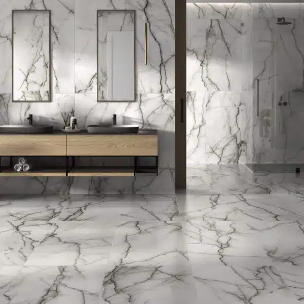 azulejos baño efecto marmol Linum White