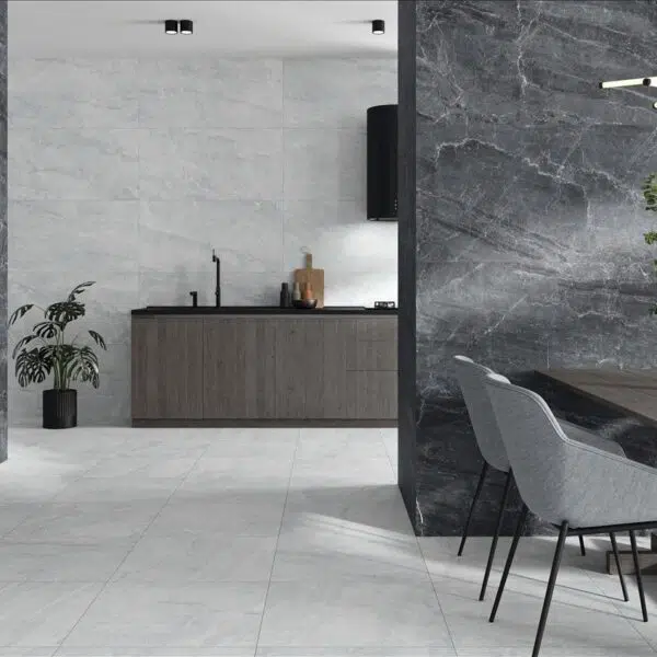 baldosa imitacion marmol Sublime Dark Grey 60x120 cm