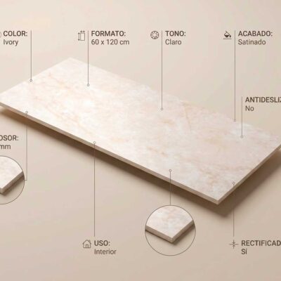 Azulejo Doncella Ivory 60x120