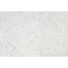 Baldosa Caliope White con efecto piedra, presentando una base muy clara con sutiles incrustaciones o detalles fosilíferos.