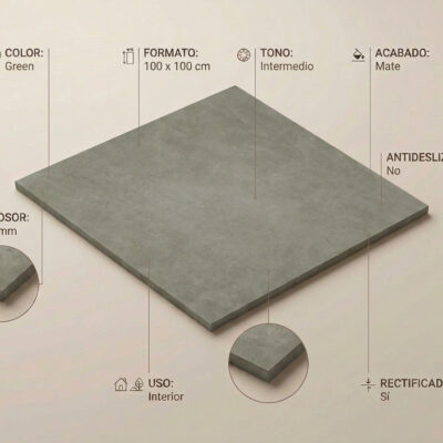 Suelo porcelánico efecto cemento Purs