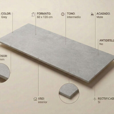 Baldosa porcelánica Pursue Grey 60x