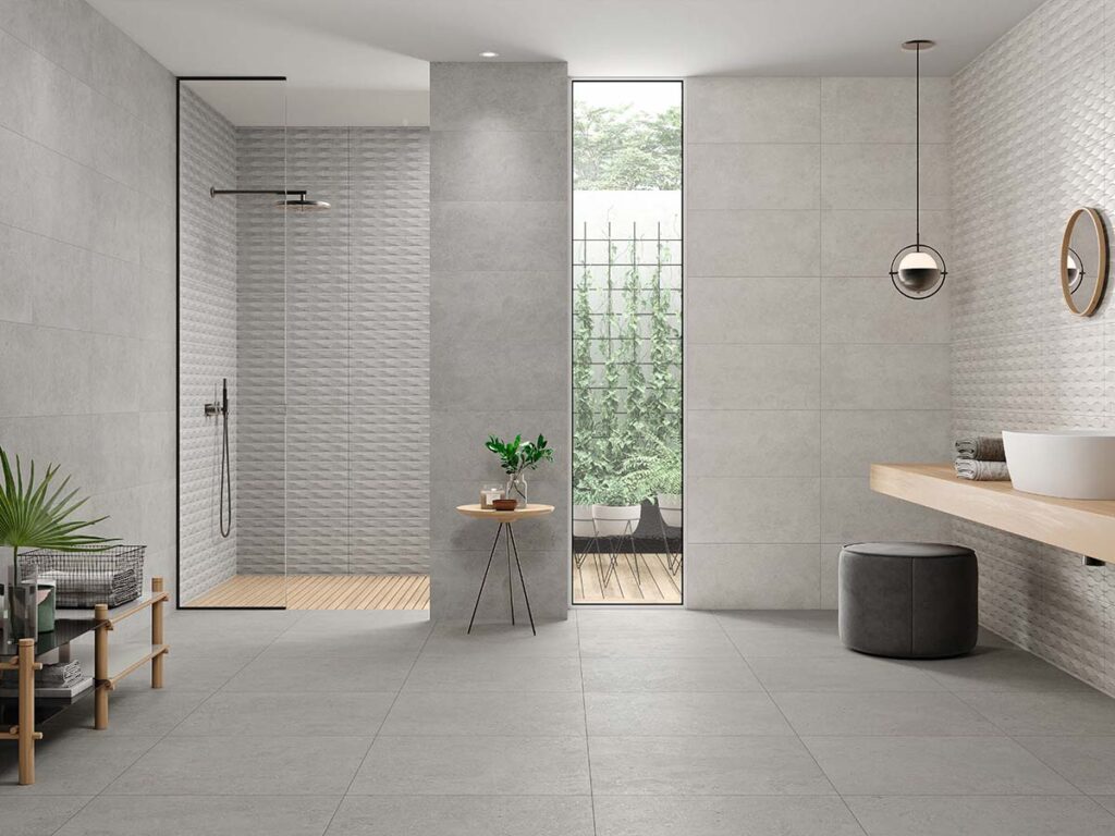 Azulejos baño efecto cemento