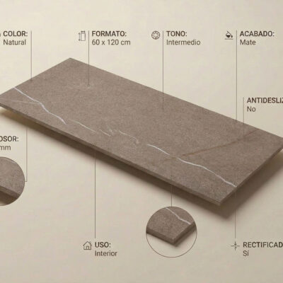 Un suelo porcelánico Origins Natural de 60x
