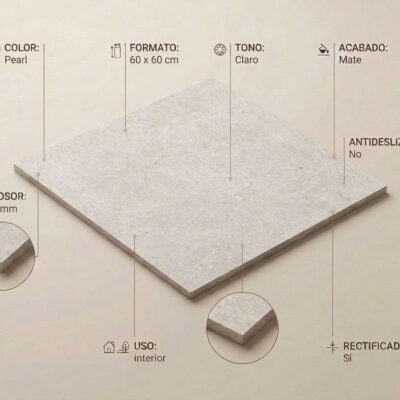 Azulejo porcelánico 60x60 Ulisse Pearl
