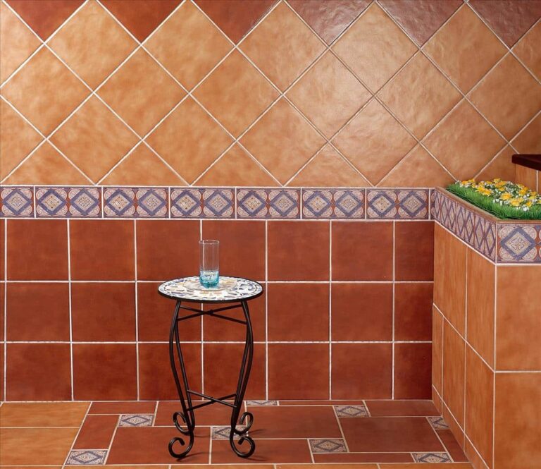 Habitación con baldosas de gres terracota