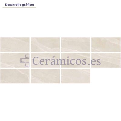 Suelo porcelánico Concert efecto mármol ivory 60x120 cm C1