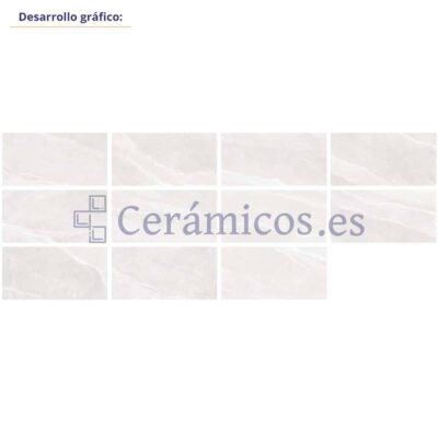 Suelo porcelánico Concert efecto mármol blanco 60x120 cm C1