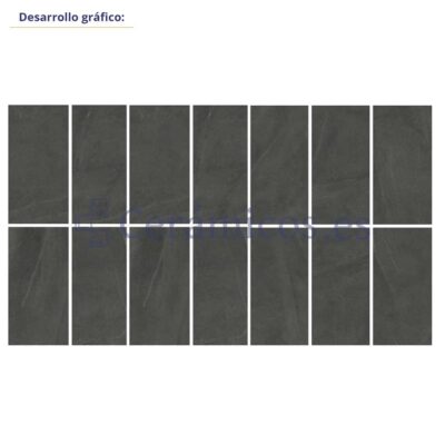 Suelo porcelánico Bled efecto piedra grafito 60x120 cm C3