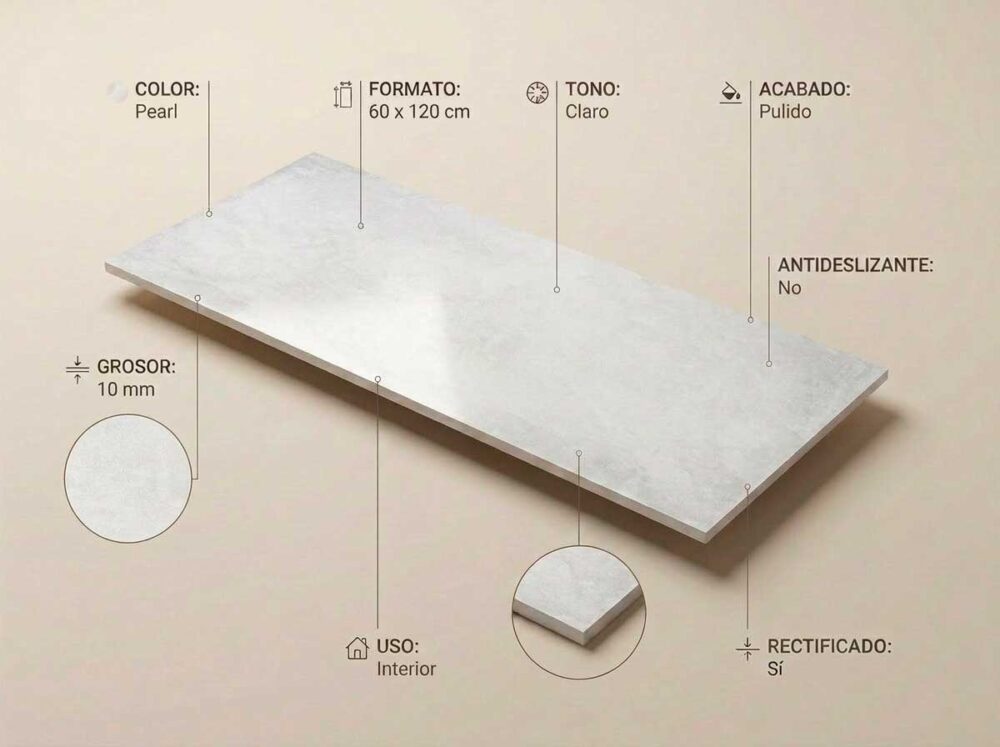 Porcelánico Comodo Pearl 60×120 cm PUL Rect
