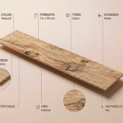 Porcelanico imitacion madera Karval Natural