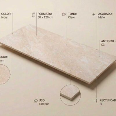 Azulejo porcelánico Nuances Ivory