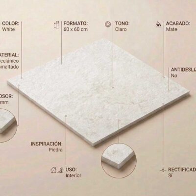Azulejo porcelánico Serena White 60x60