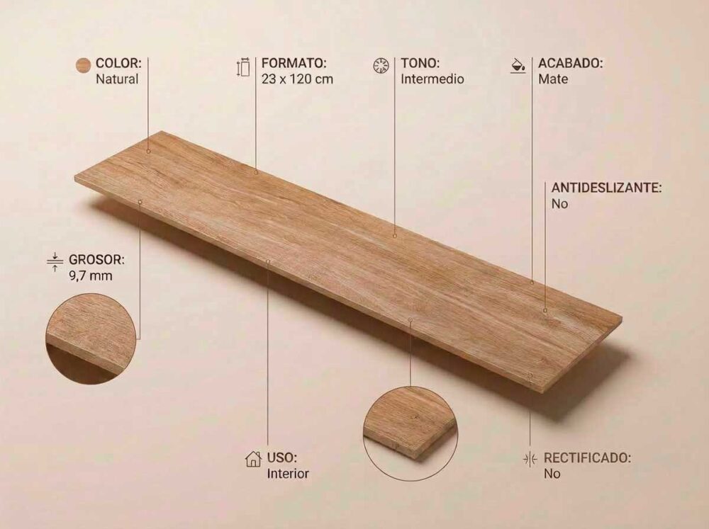 Porcelánico Torvik Natural 23×120 cm MT