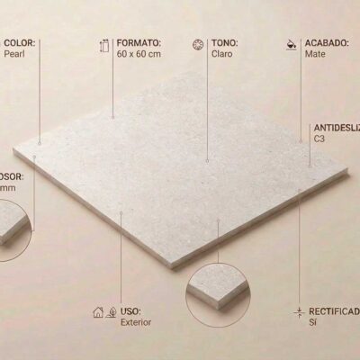Azulejo porcelánico Ulisse Pearl