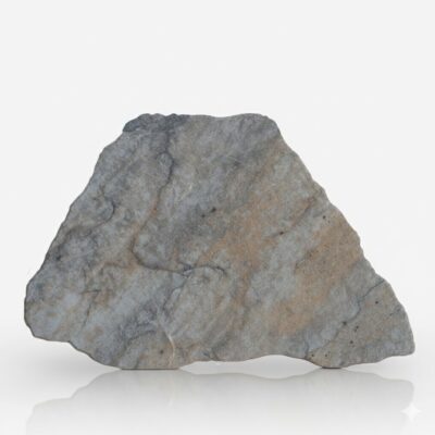 Muestra de suelo porcelánico imitación piedra rústica Montesa Gris con tonos grises y marrones.