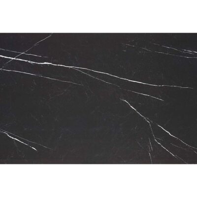 Detalle del porcelánico pulido Jewels Black imitación mármol negro Marquina.