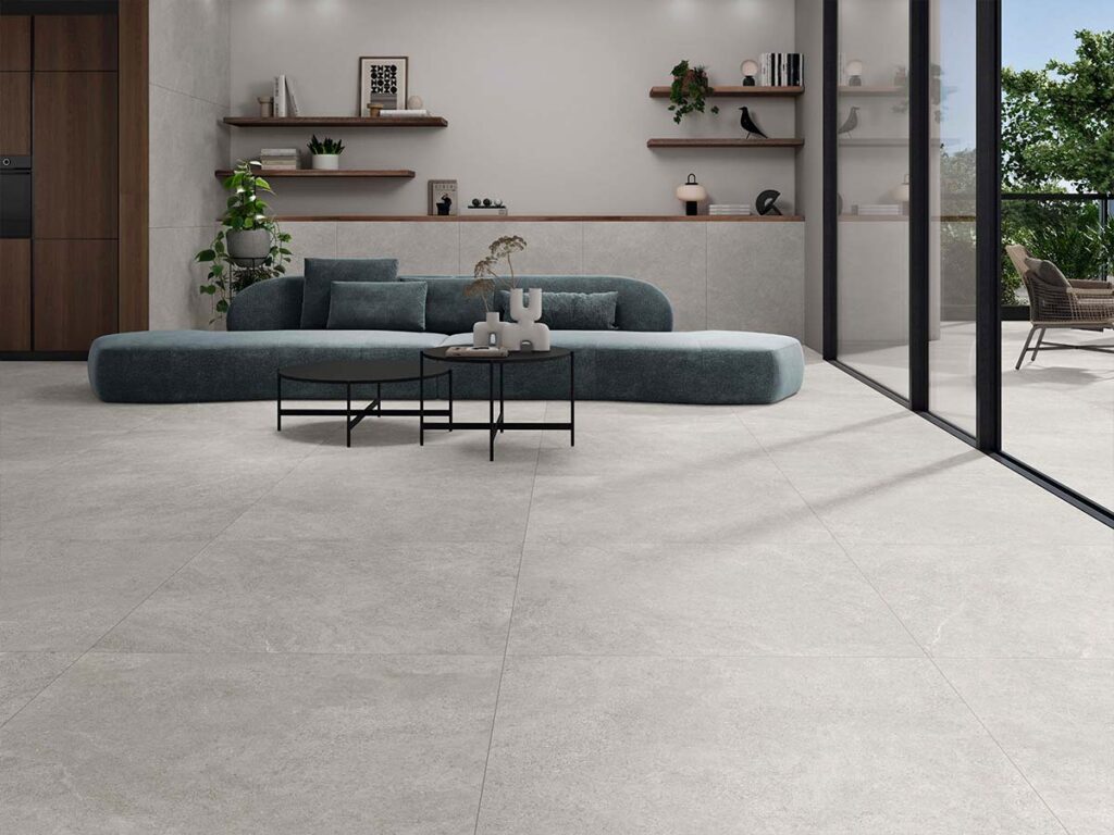 Suelo porcelanico gris