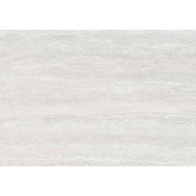 Foto de producto de una baldosa cerámica rectangular Fortune Pearl, que muestra un efecto de mármol travertino con vetas horizontales en un tono perla claro.