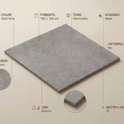 Un azulejo porcelánico
