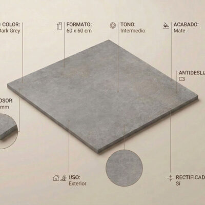 Suelo porcelánico Feroe Dark Grey