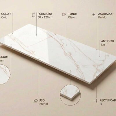 Suelo porcelánico Jolie Cold 60x12