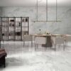 suelo porcelanico efecto marmol sabine white