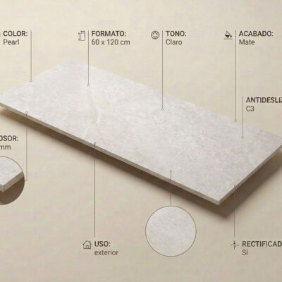 Baldosa porcelánica Nuances Pearl