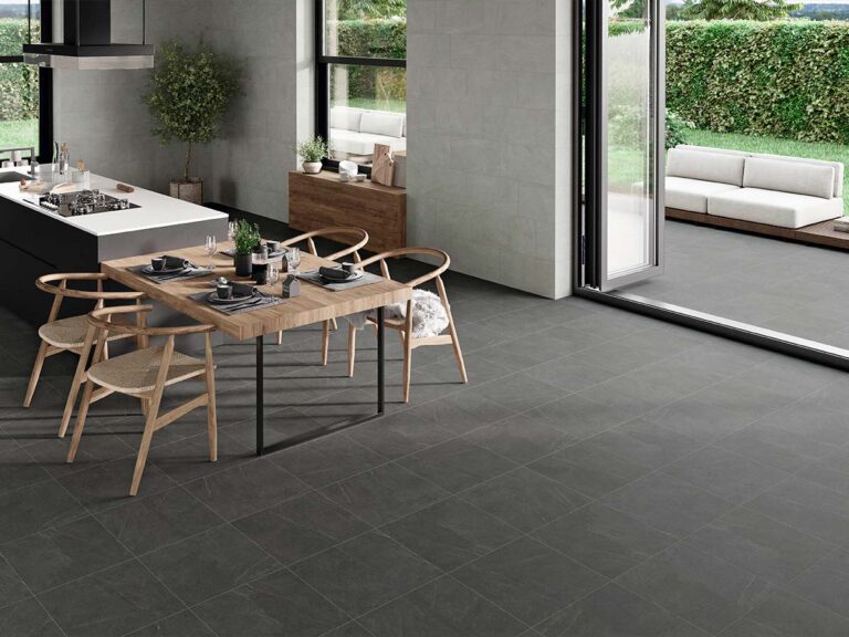 suelo porcelanico efecto piedra bellevue graphite