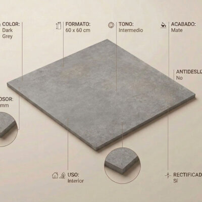 Suelo porcelánico Feroe Dark Grey