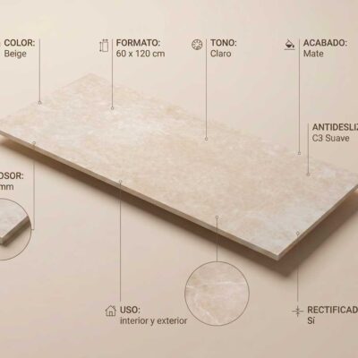 Azulejo porcelánico beige
