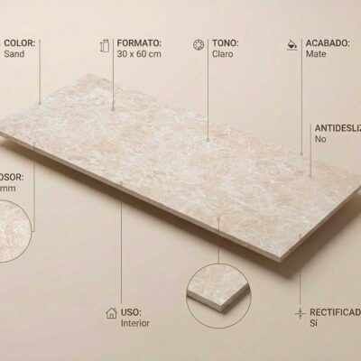 Baldosa de porcelánico efecto mármol Charisma