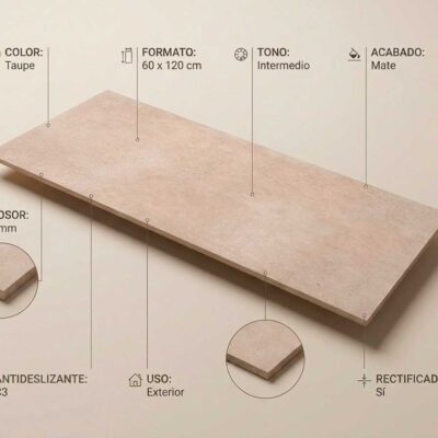 Un azulejo porcelanico Claire Tau