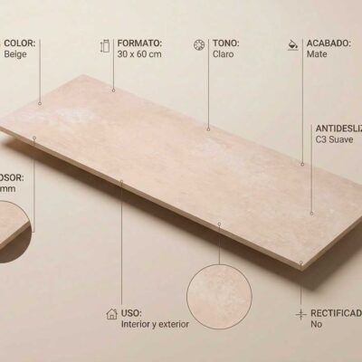 Porcelanico beige de 30x60