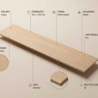 Placa de porcelánico Kyndal Haya con vete